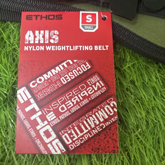 ETHOS AXIS Nylon Size Small 25"-29" Weight Lifting Belt Olive/Black ETHA608 New - Picture 4 of 5